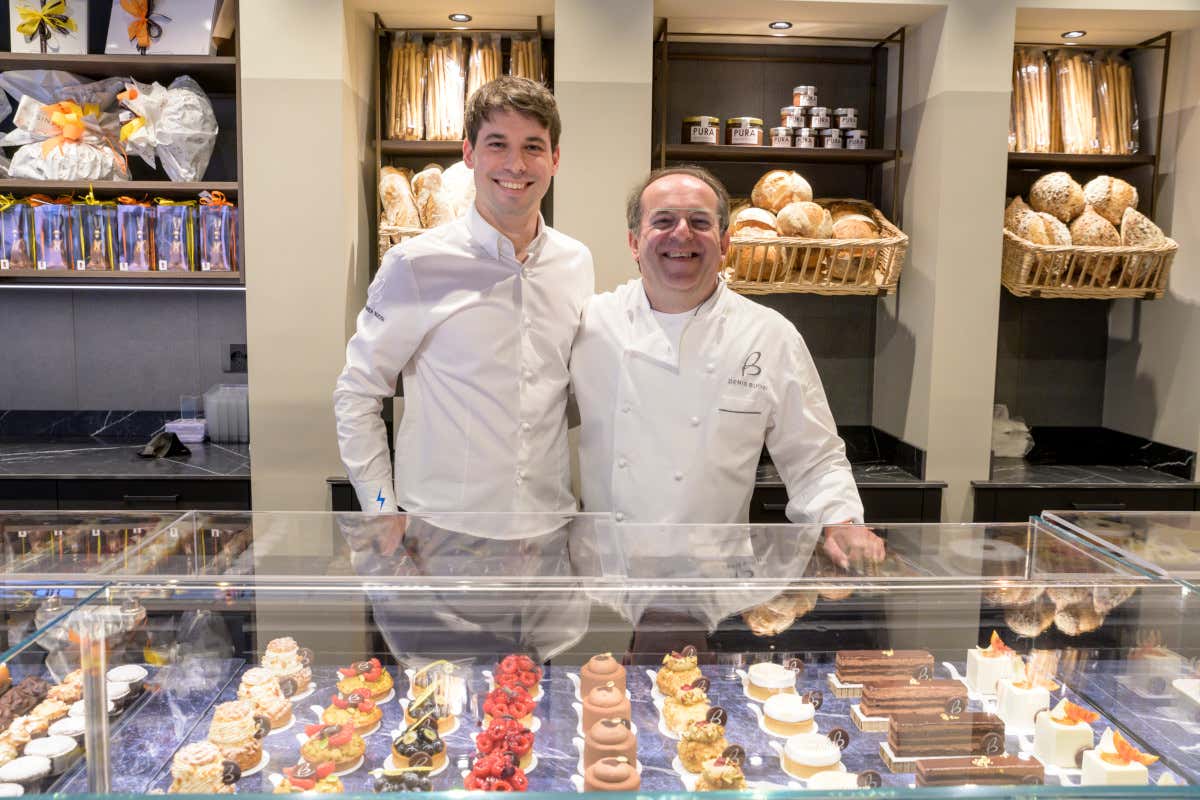 Andrea Buosi (a sinistra) col padre Denis