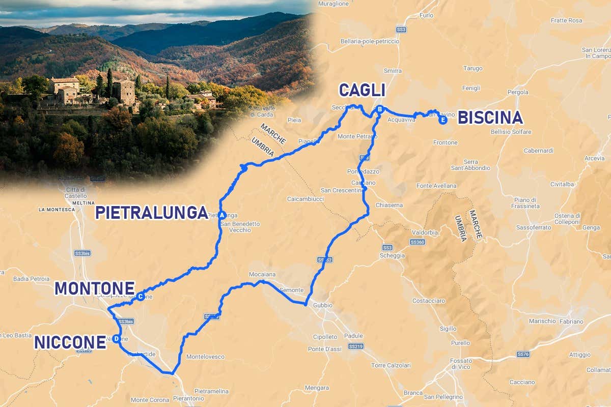 Da Pietralunga a Biscina: il cammino francescano tra abbazie e castelli