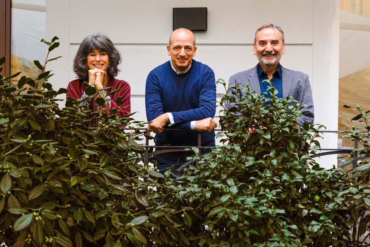 Da sinistra Valeria Benatti, Pino Cuttaia ed Emanuele Vitrano Da Milano l&rsquo;omaggio di Cuttaia ai sapori e i gusti della &ldquo;sua&rdquo; Sicilia