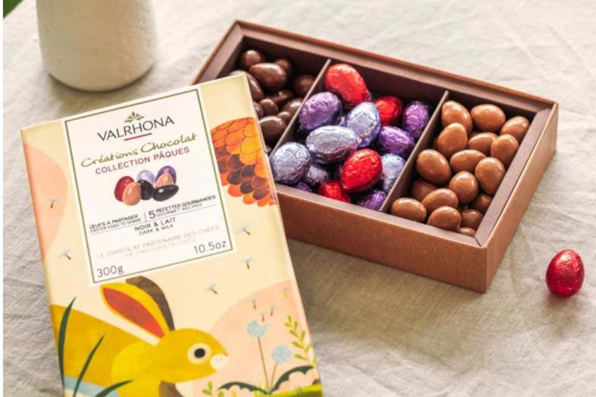 Il cofanetto di uova di cioccolato di Valrhona 