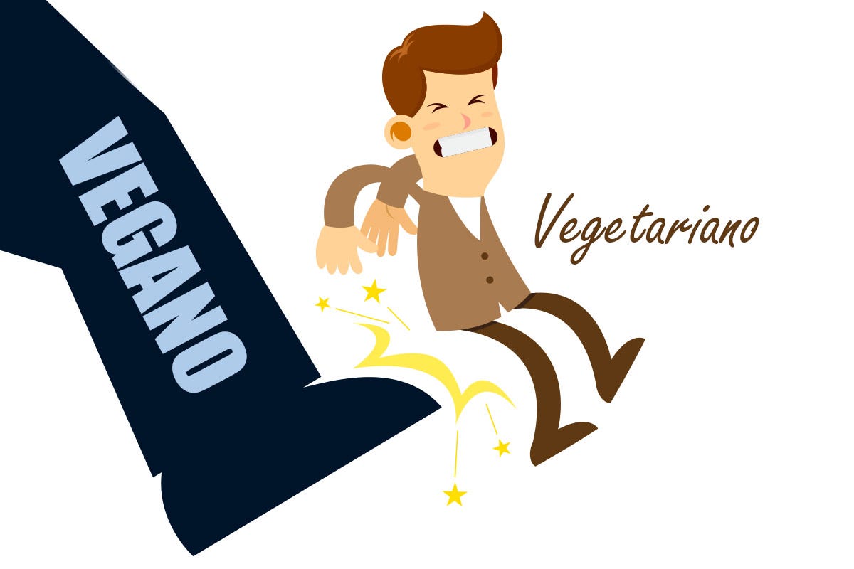 Anche al ristorante è lotta aperta tra vegani e vegetariani Vegani contro i vegetariani: la battaglia si combatte anche al ristorante