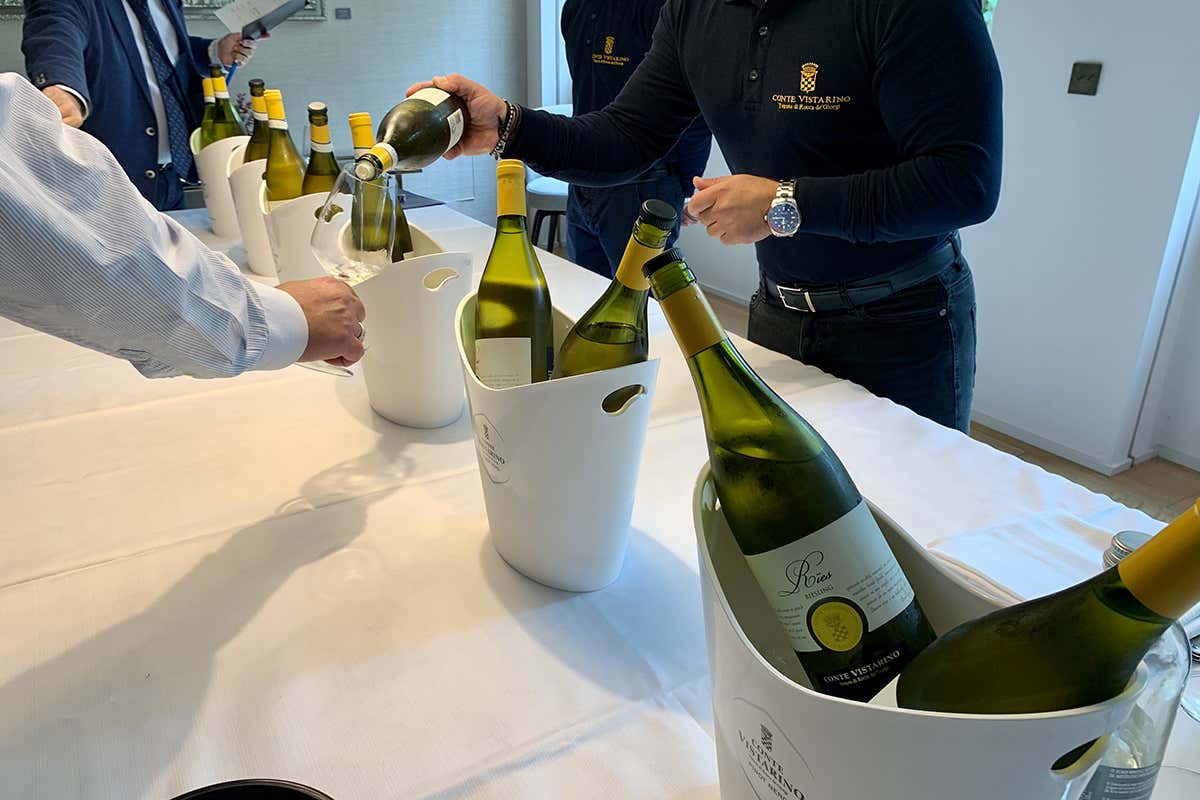 Verticale di R&iuml;es Riesling Oltrep&ograve; Pavese Doc Tenuta Conte Vistarino promuove il valore dell&rsquo;Oltrep&ograve;