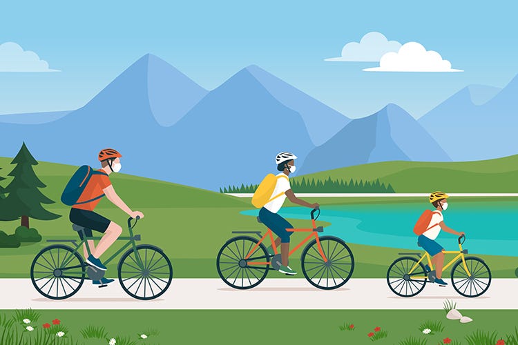 Vacanze sicure, in bicicletta, in famiglia Sicura, italiana, in bicicletta Ecco la vacanza estiva 2021