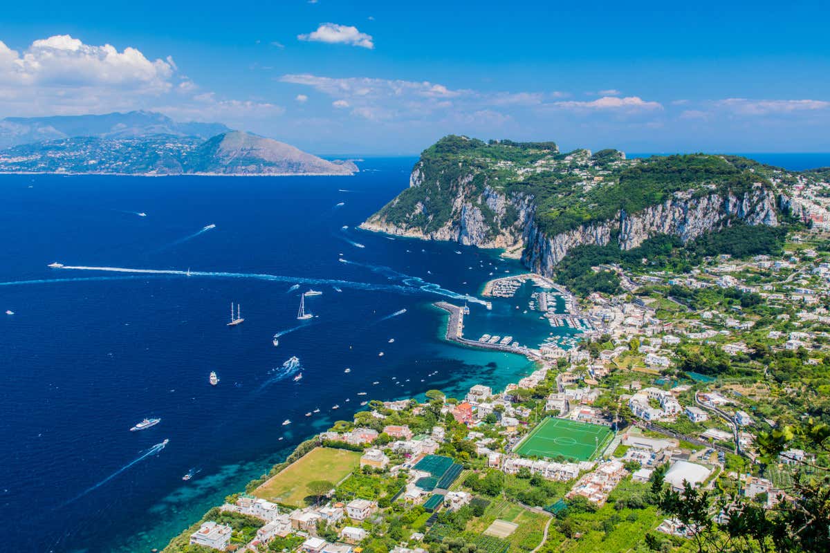 Vista sull’isola di Capri