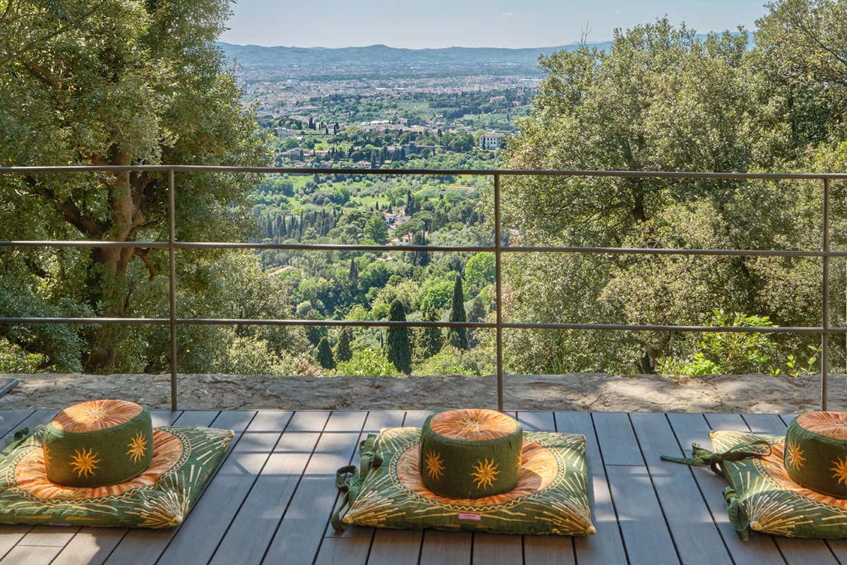Spazi per yoga e meditazione con vista panoramica a Villa San Michele