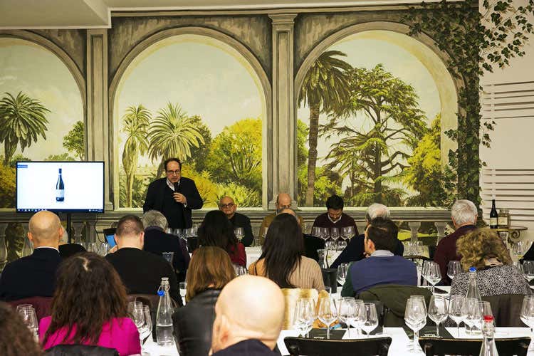 Un momento della degustazione romana (Trebbiano e Sangrantino Vini umbri si svelano a Roma)