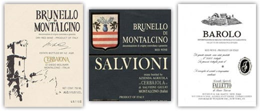 Due Brunelli e un Barolo i migliori d'Italia sulle guide 2012
