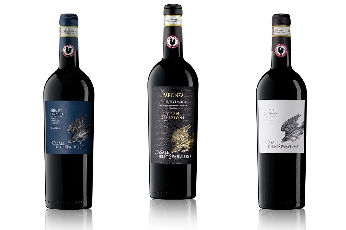 Le tre etichette regine dell'azienda Casale dello Sparviero, vini e resort per godersi il meglio della Toscana