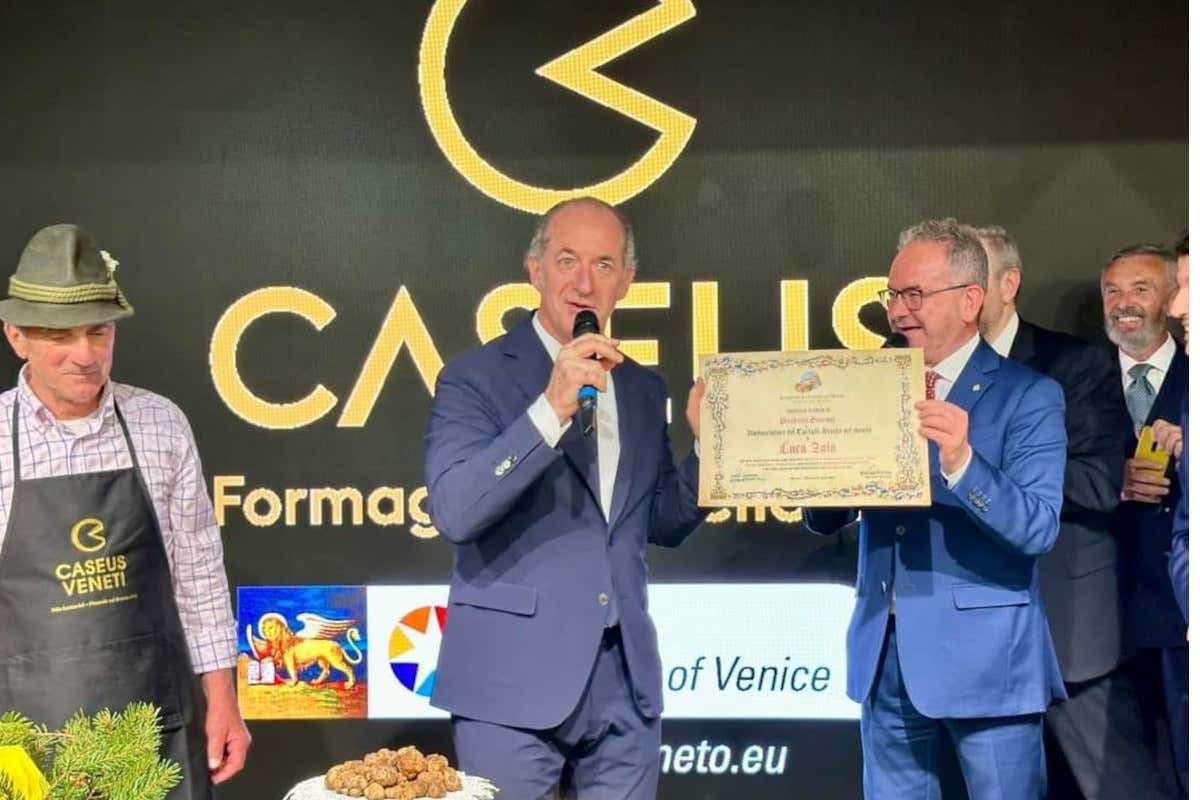 Luca Zaia, Presidente Gourmet, promuove l'iniziativa del tartufo veneto annuale al Vinitaly