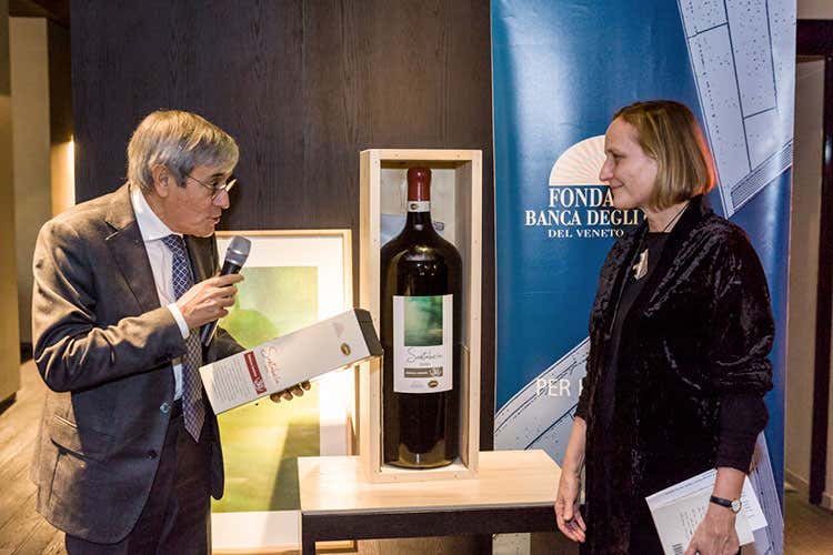 Giuseppe De Falco e Graziella Da Gioz (Il vino fa bene, ma pu&ograve; anche aiutare Maculan sostiene la Banca degli Occhi)