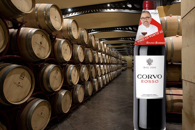 Corvo Rosso, il vino scelto da Bruno Barbieri (Il vino lo porta Barbieri Quello di Duca di Salaparuta)
