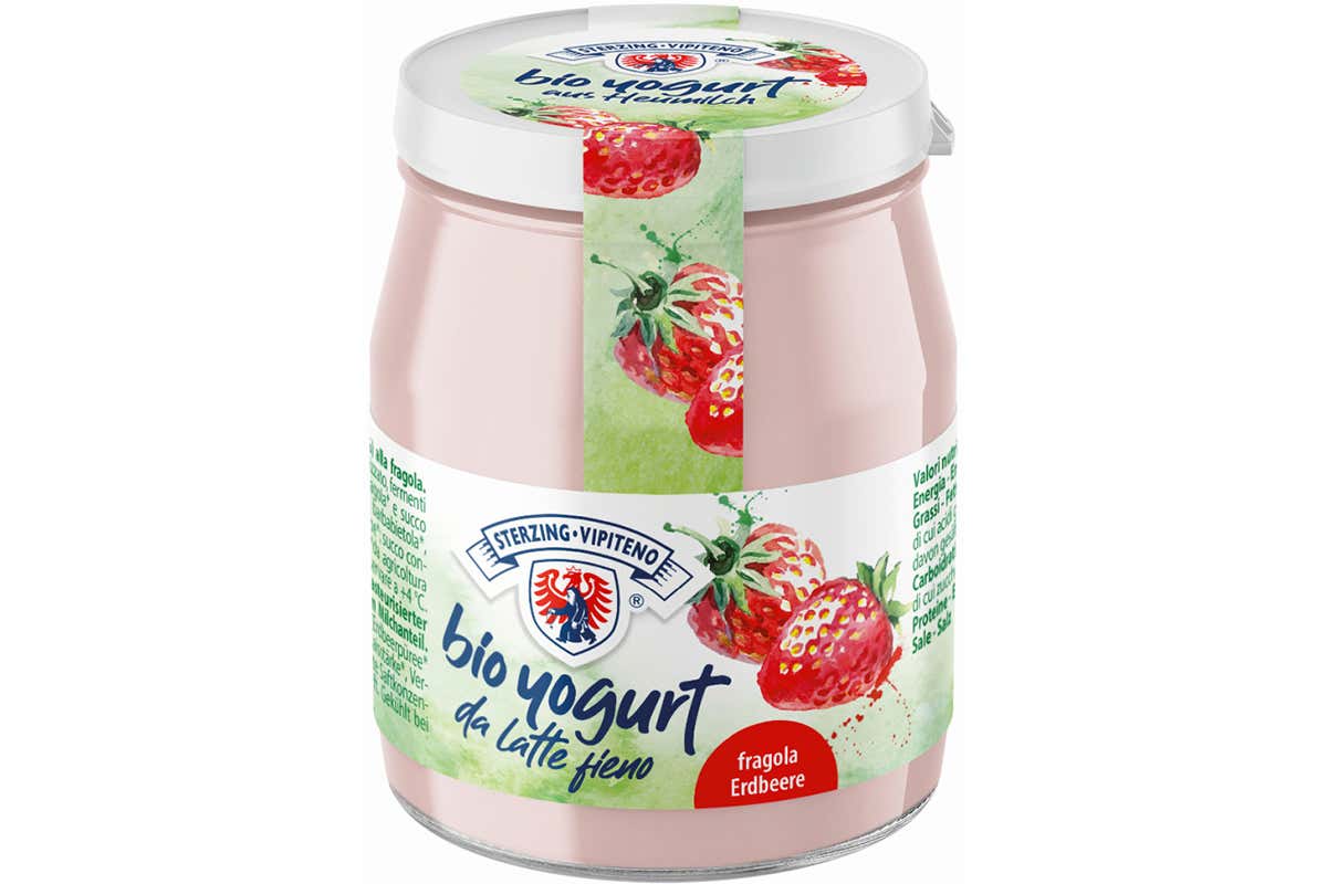 Bio Yogurt Latteria Vipiteno gusto fragola Il gusto cremoso dell&rsquo;Alto Adige