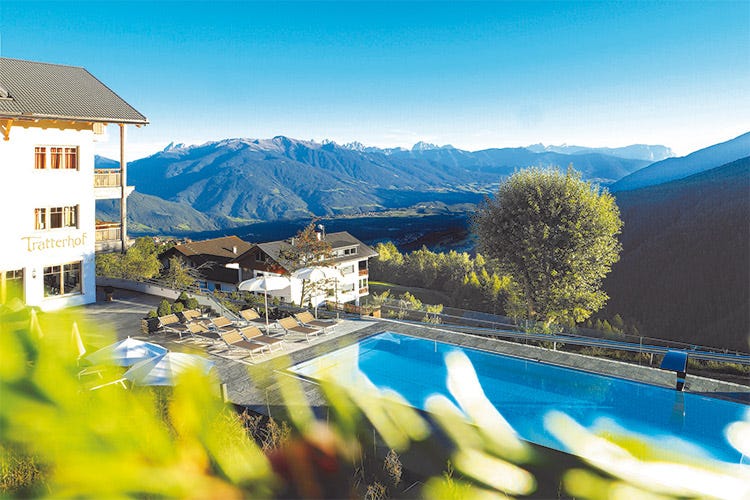Vista mozzafiato sulle Dolomiti al Bergidyll Hotel Tratterhof