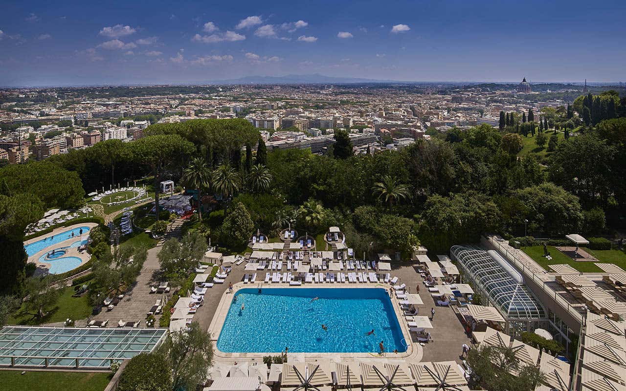 La vista su Roma Rome Cavalieri Waldorf Astoria: l'arte dell'accoglienza, in tutti i sensi