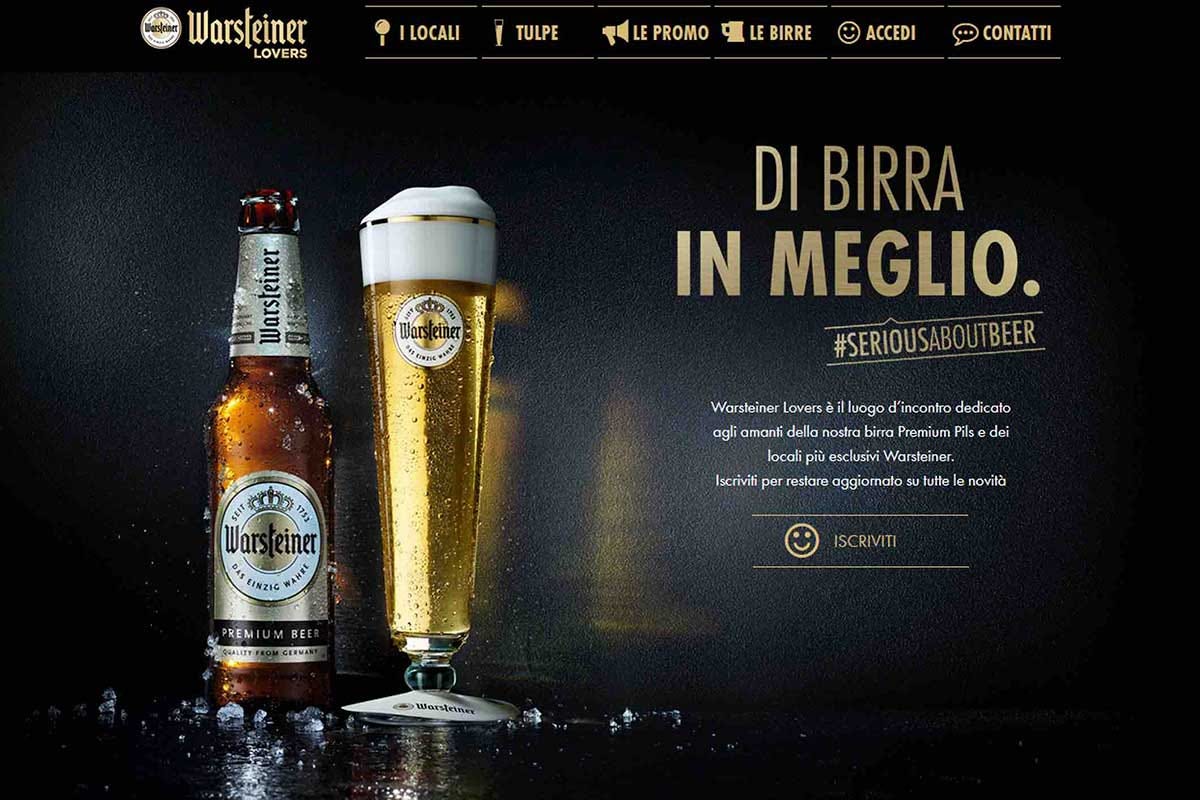 Warsteiner Lovers, il portale online dedicato agli amanti della birra tedesca Le birre Warsteiner online con Lovers per avvicinare locali e clienti