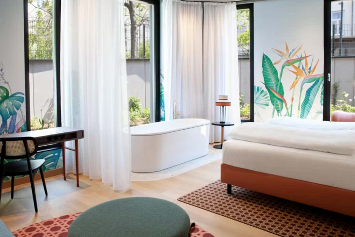 Una delle stanze dell'Hotel Indigo Vienna