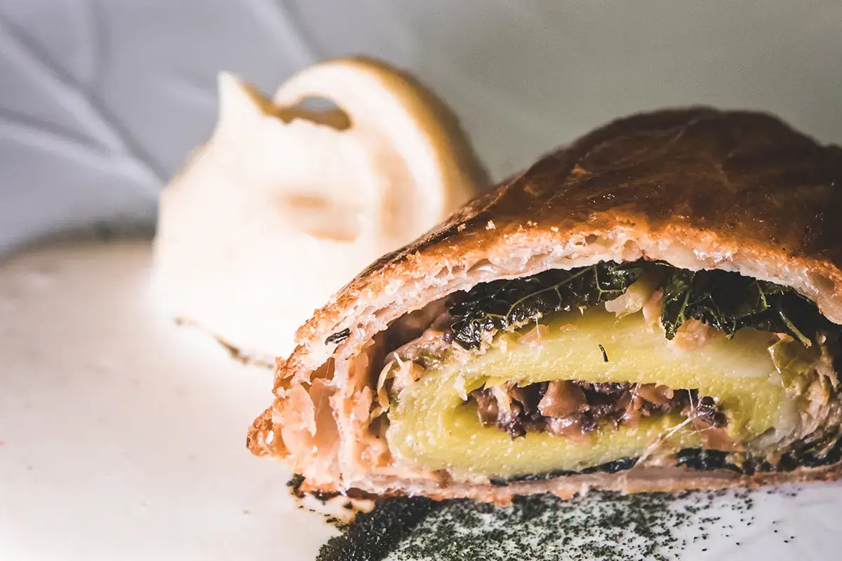 Terrina vegetale d&rsquo;autunno alla Wellington, Grana Padano Dop oltre 20 mesi 