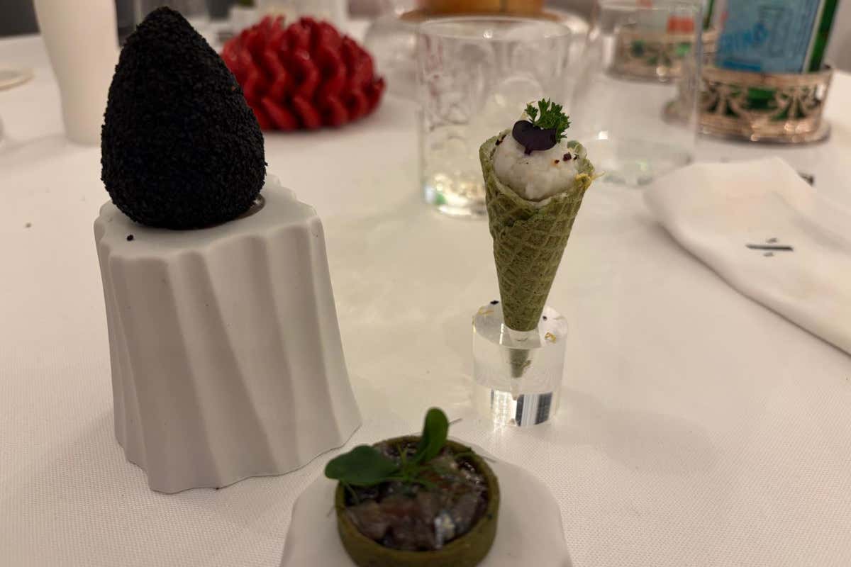I tre amuse-bouche di benvenuto