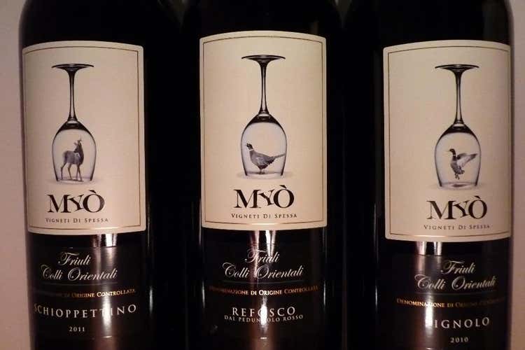 Le etichette dell'azienda Zorzettig (Zorzettig porta a Merano il fascino dei Colli Orientali)