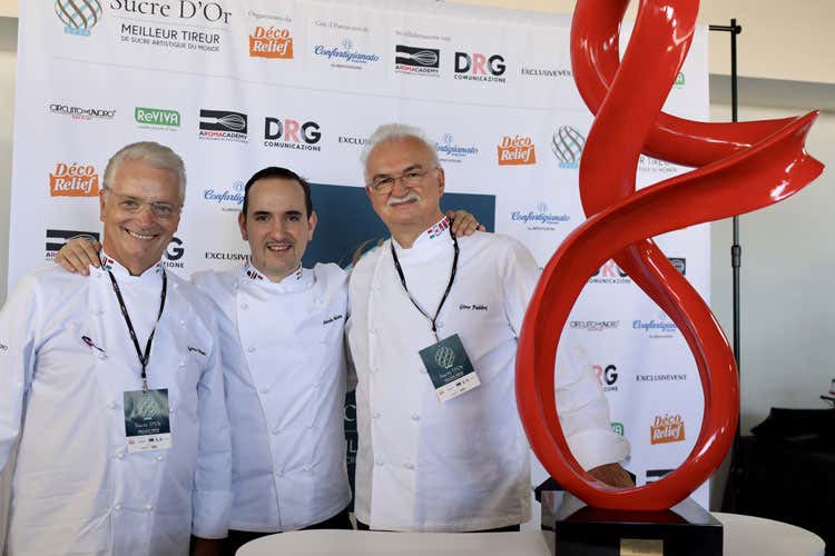 Iginio Massari, Davide Malizia e Gino Fabbri - Assegnato l'Oscar dello zucchero Premio all'italiano Davide Malizia