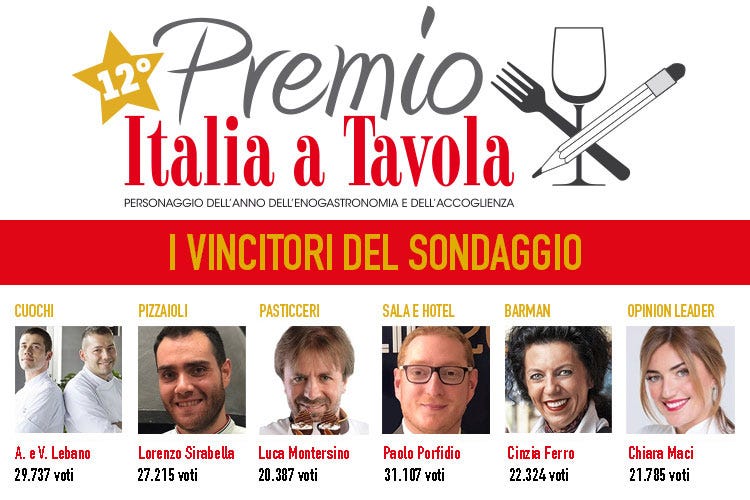I vincitori di questa 12ª edizione del sondaggio Personaggio dell'anno di Italia a Tavola (Premio Iat, grazie ai professionistivince tutto il mondo del turismo)