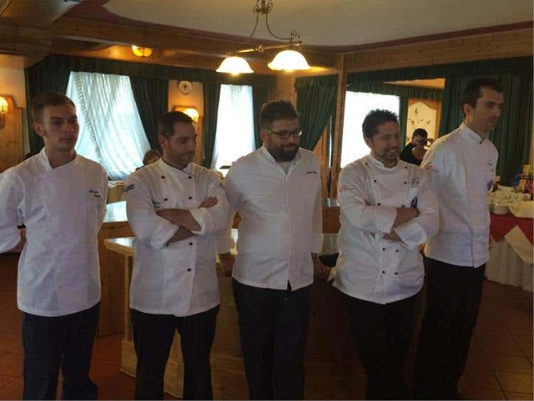 Christian Bizzotto (aiuto cuoco di Domenico Della Salandra), Francesco Liguori, Alessio Bottin, Daniele Zennaro e Marco Di Lorenzo