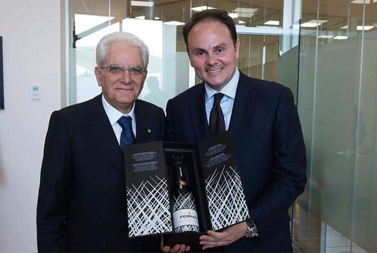 Sergio Mattarella e Matteo Lunelli
