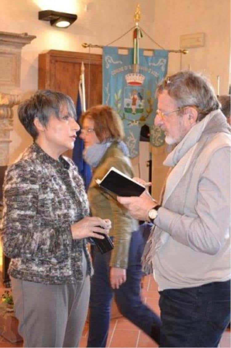 Antonella Brancadoro con il direttore di Italia a Tavola, Alberto Lupini