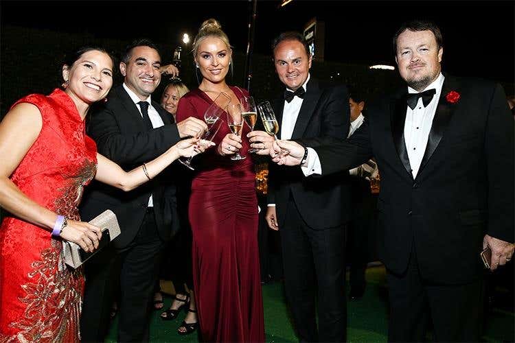 Michelle Perry, Michael Young, Lindsey Vonn, Matteo Lunelli e Jamie Stewart