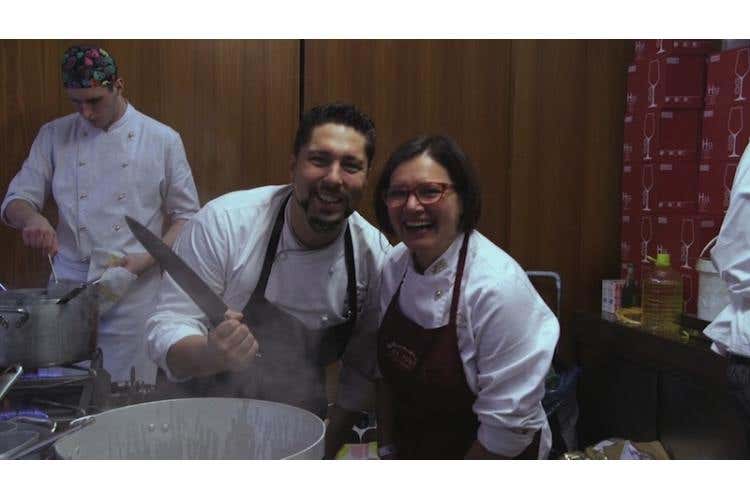 Da sinistra: Daniele Zennaro (Vecio Fritolin) e Mara Martin (Ristorante Da Fiore)