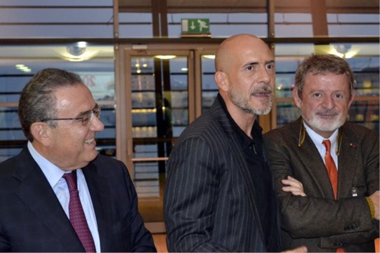 Elio Dazzo, Gianmarco Tognazzi (testimonial Gusto Venezia) e Alberto Lupini
