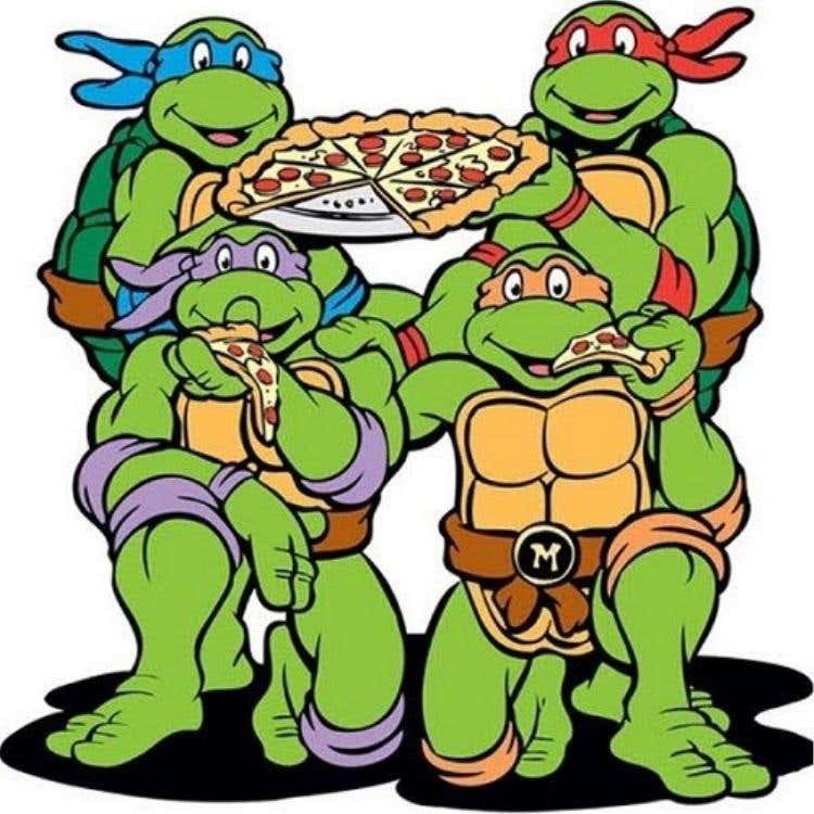 Le Tartarughe Ninja non concludono mai un'avventura senza una bella fetta di pizza, di cui vanno ghiotte