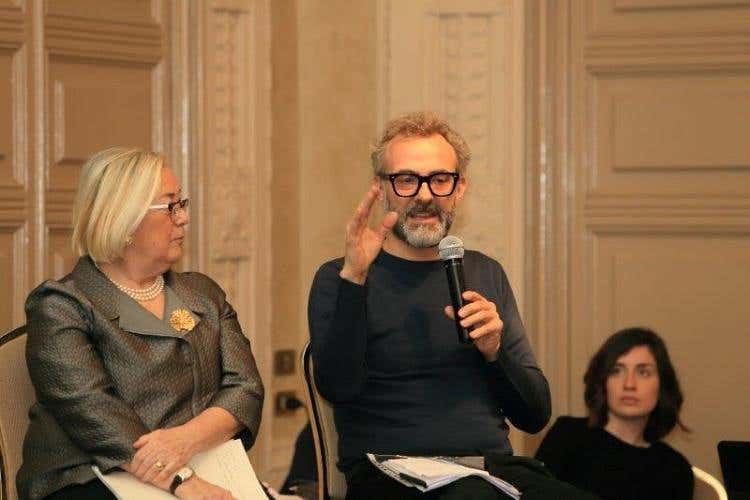Donatella Cinelli Colombini e Massimo Bottura