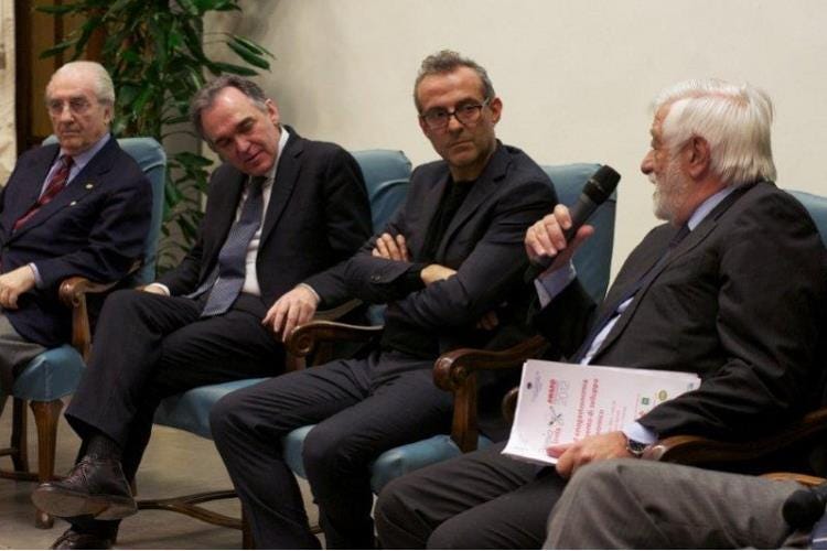 Gualtiero Marchesi, Enrico Rossi, Massimo Bottura e Giancarlo Deidda