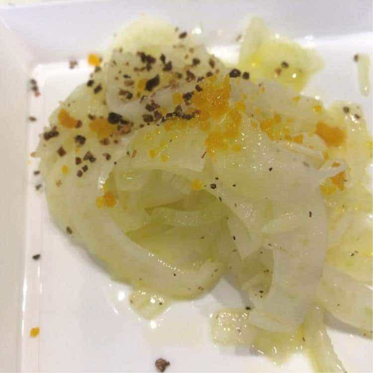 Finocchi croccantini in sapore di mare e terra - Domenico Tomasino e Luca Mango, Pescheria Spadari