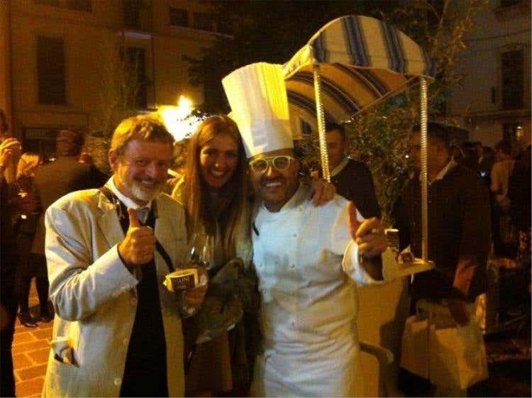 Alberto Lupini (direttore Italia a Tavola), Chiara Maci (food blogger Sorelle in Pentola) e Giancarlo Morelli