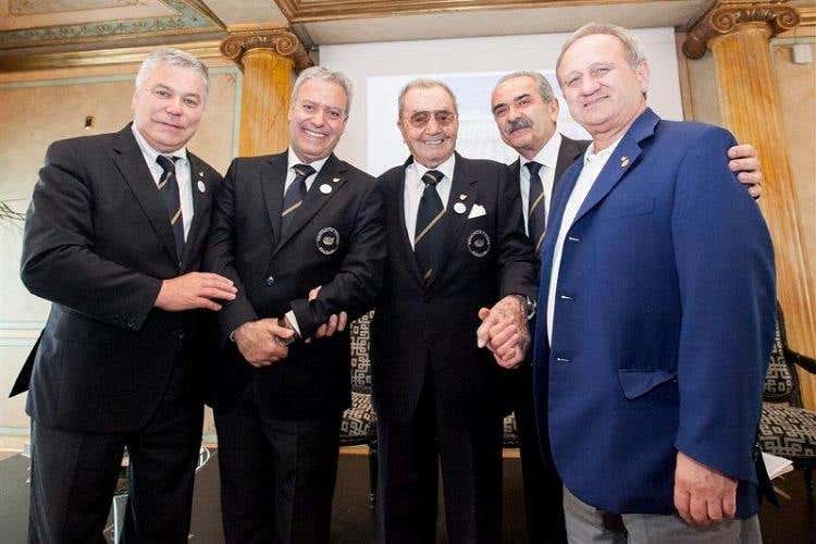 da sinistra: Eddy Furlan, Antonello Maietta, Jean Valenti, Fiorenzo Detti e Giuseppe Vaccarini
