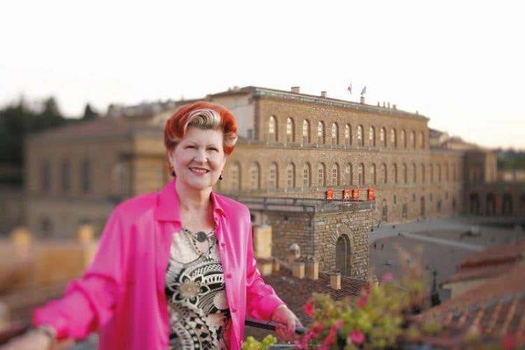 Annie davanti a Palazzo Pitti