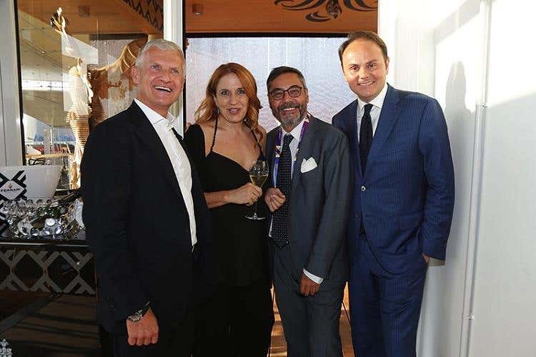 da sinistra: Andrea Illy, Monica Maggioni, Andrea Vianello e Matteo Lunelli