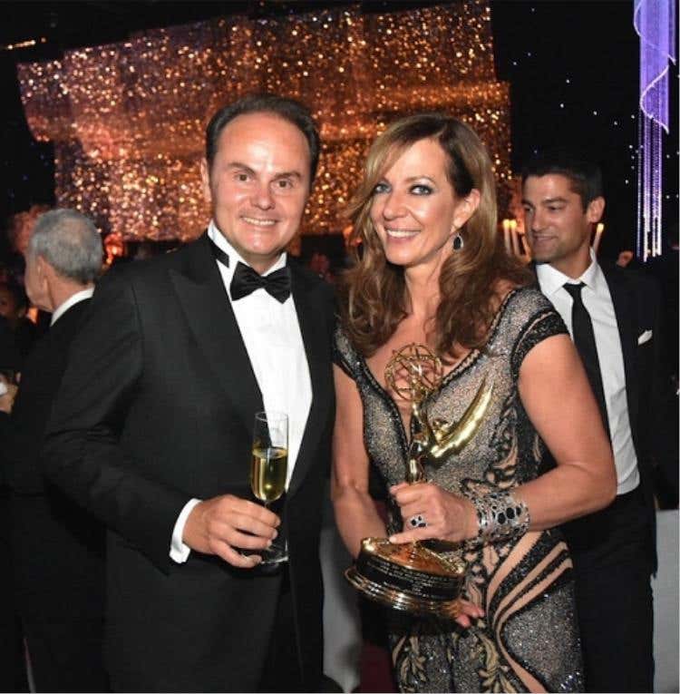 Matteo Lunelli e Allison Janney