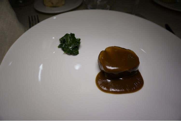 Filetto di vitello al pepe foglie di Bietoline all'agro