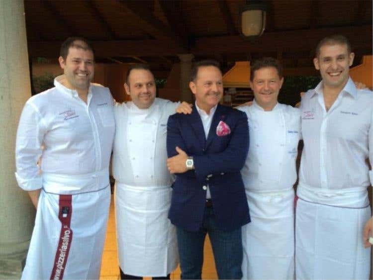 da sinistra: Francesco Salvo, i fratelli Bobo, Francesco e Chicco Cerea, e Salvatore Salvo