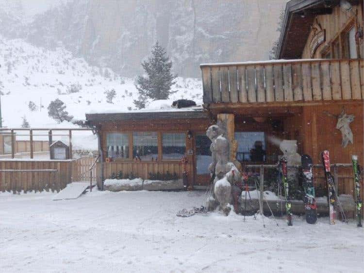 Alla fine della pista del Lagazuoi