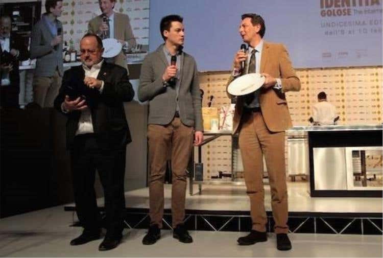da sinistra: Paolo Marchi, Enrico Panero e Cesare Baldrighi