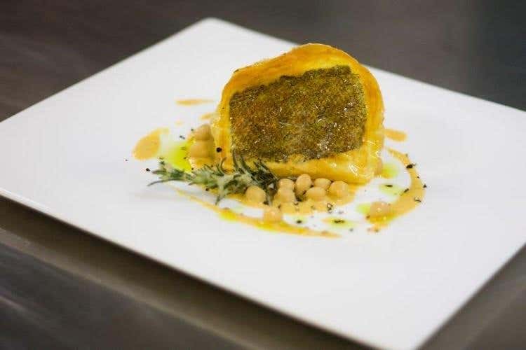 BACCALA' BIANCO ALLA PIASTRA CON CECI TOSCANELLI, COTTO IN DUE MODI