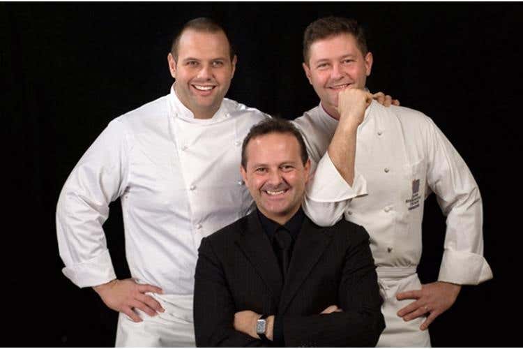 da sinistra: Roberto, Francesco ed Enrico Cerea