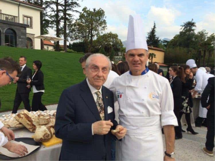 Da sinistra: Gualtiero Marchesi ed Enrico Derflingher