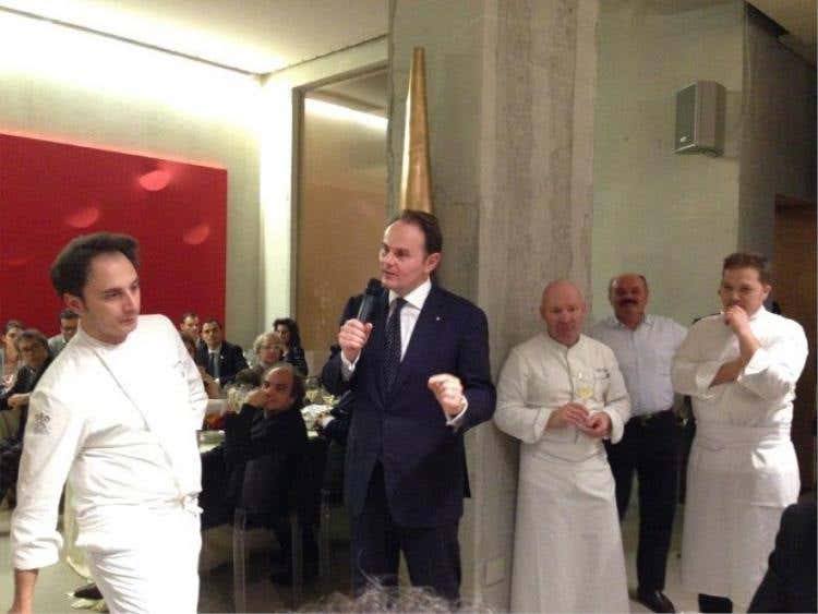Matteo Lunelli presenta i cuochi della serata
