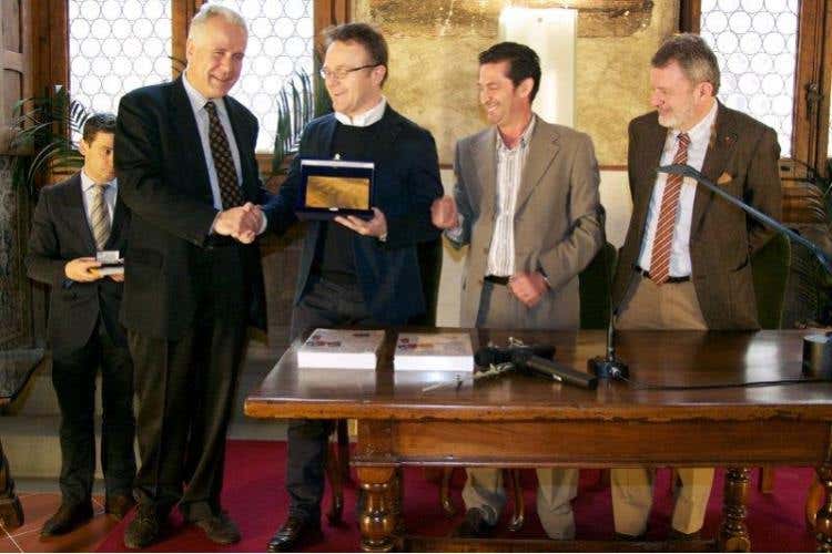 Eugenio Giani, Marco Valenza (Caffè Gilli Firenze), Aldo Cursano e Alberto Lupini