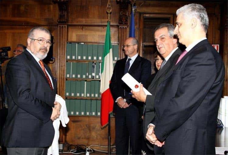 Matteo Scibilia con il ministro Ornaghi